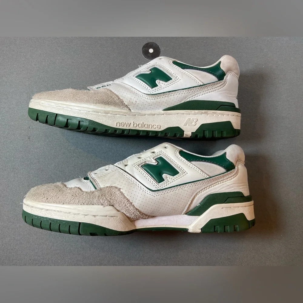 New Balance 550 Sneakers Green and White Mens US Size‎ 8.5 EU Size 42